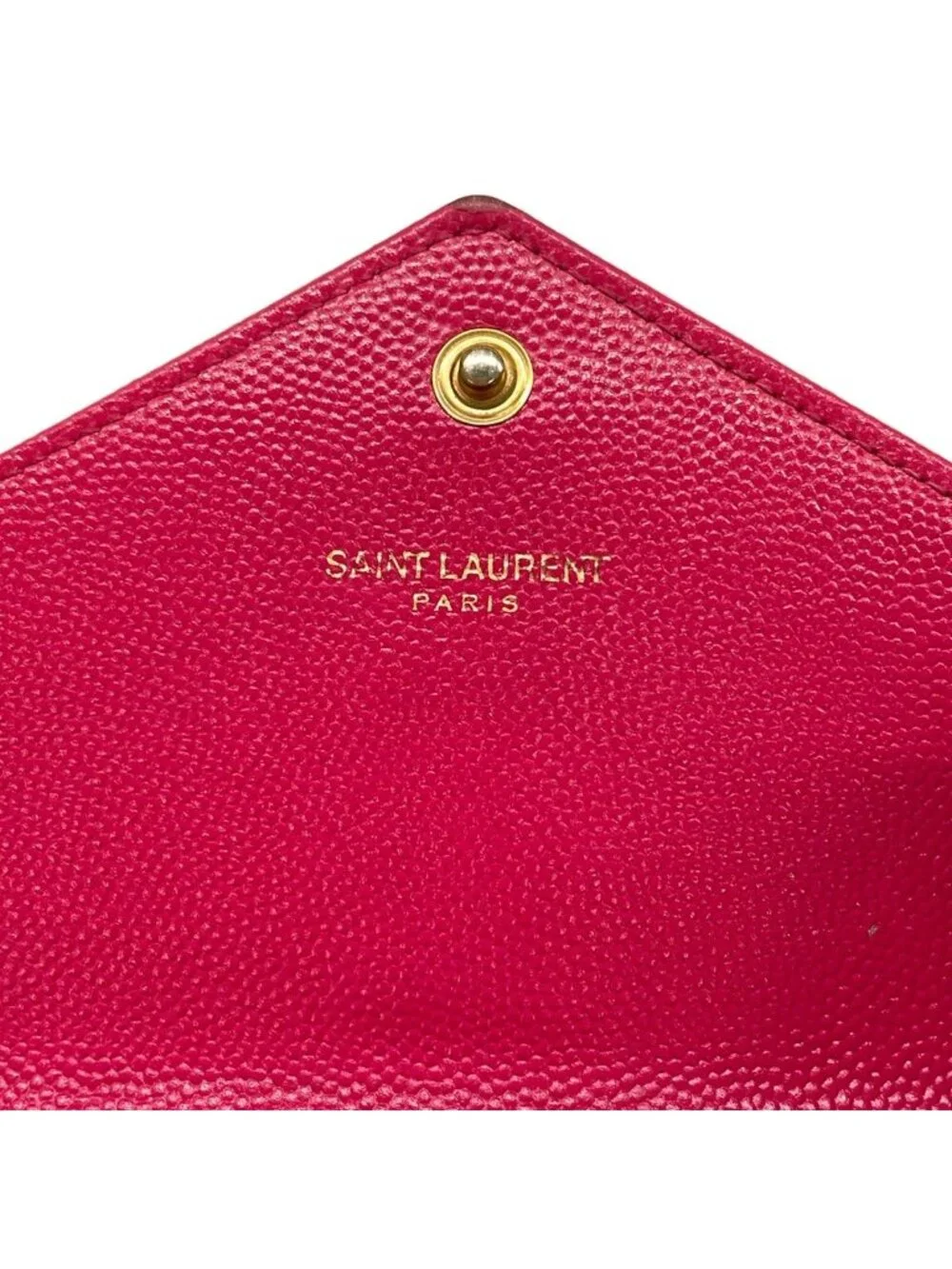 Saint Laurent Paris Wallet Monogram Large Flap Pink Zip Around Leather - Picture 6 of 15